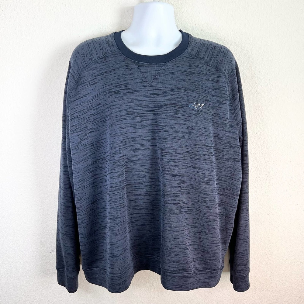 Greg Norman Heather Blue Long Sleeve Pullover Sweater Men's XXL